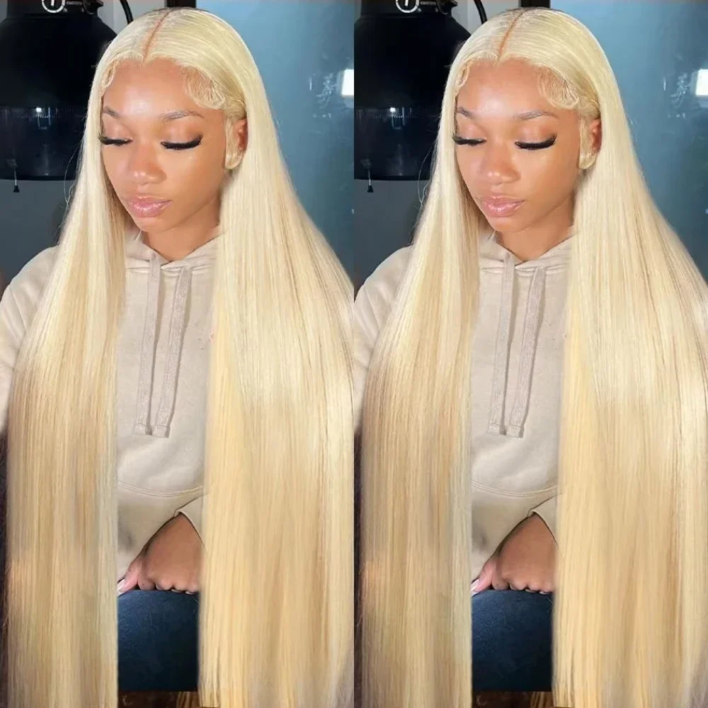 

613 Straight Wig 200% Density Human Hair 46 Inch Honey Blonde 13x4 13x6 HD Transparent Lace Frontal Wig Brazilian PrePlucked Wig