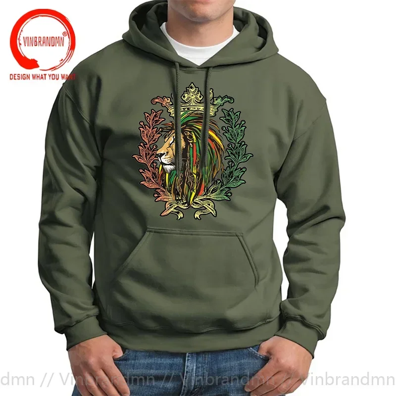 Africa Rasta Lion Hoodies & Sweatshirts Reggae Dreadlocks Coulor Rastafari Hoodie Hip Hop Streetwear Harajuku Sweatshirt Hooded