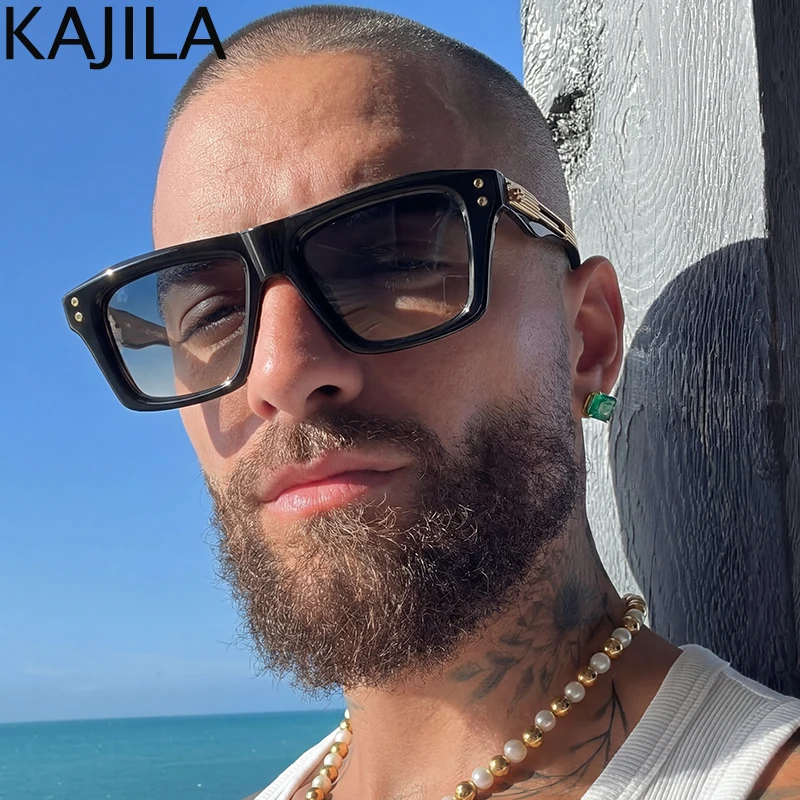 Поляризованные фотохромные квадратные солнцезащитные очки для мужчин 2026: классические дизайнерские очки в стиле стимпанк от люксового бренда, ретро-панк-очки для мужчин