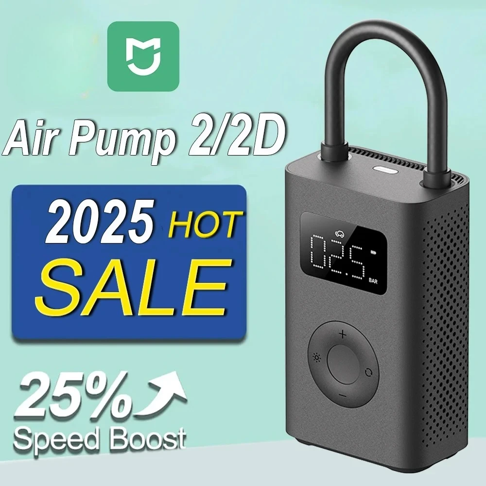 

Портативный электрический компрессор Mijia Air Pump 2D / 2D с датчиком давления в шинах, Mi Inflatable Treasure 2 для автомобиля, велосипеда, мяча
