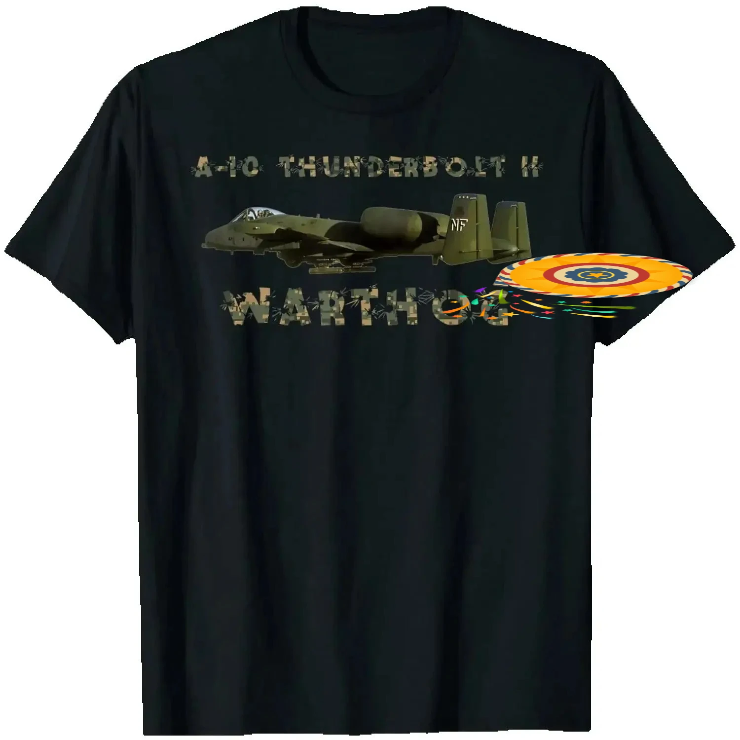 Camouflage A-10 Warthog Attack Aircraft US Warplane T-Shirt 100% Cotton O-Neck Short Sleeve Summer Casual Mens T-shirt