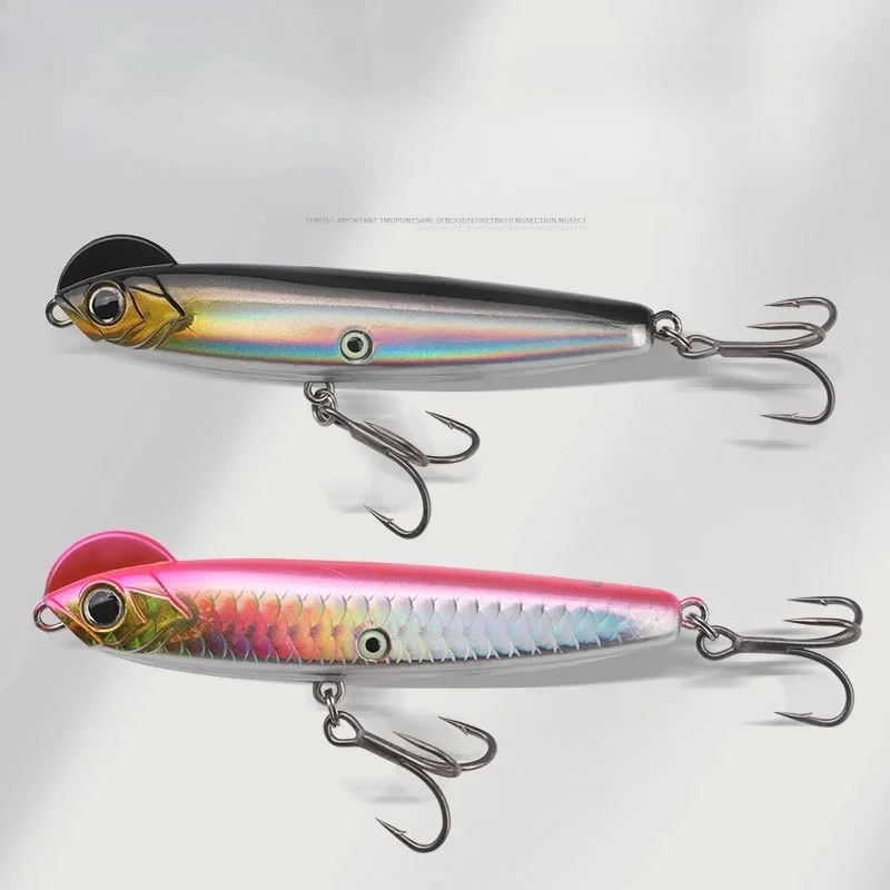 1pcs Sinking Type Full Water Column Solid Long-Cast Pencil-Style Triple Hook Full Water Column Rooster Comb Pencil Lure