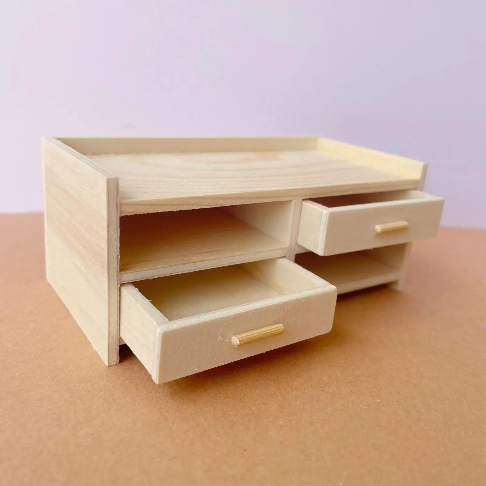 1:12 poppenhuis tv-kast met lade micro landschap woonkamer simulatie leven scène thuis slaapkamer decoratie landschap benodigdheden