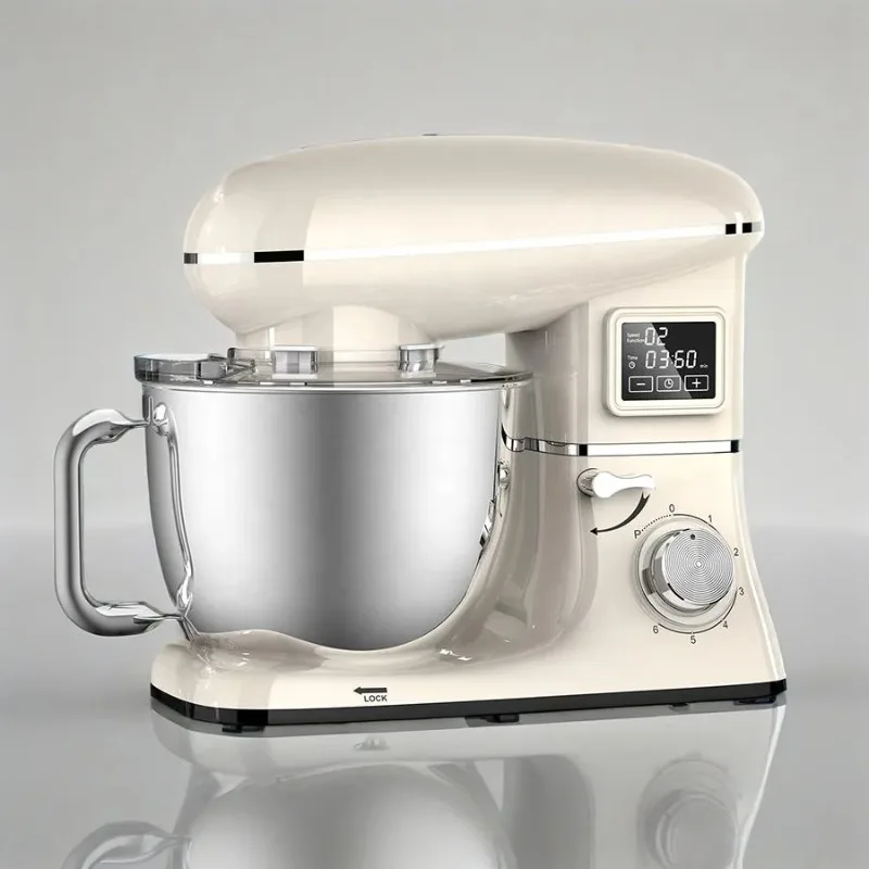 Factory direct salesHot Selling Kitchen Household Appliances Aid Electric Egg Beater Lcd Display Dough Cake Food Stand Mix