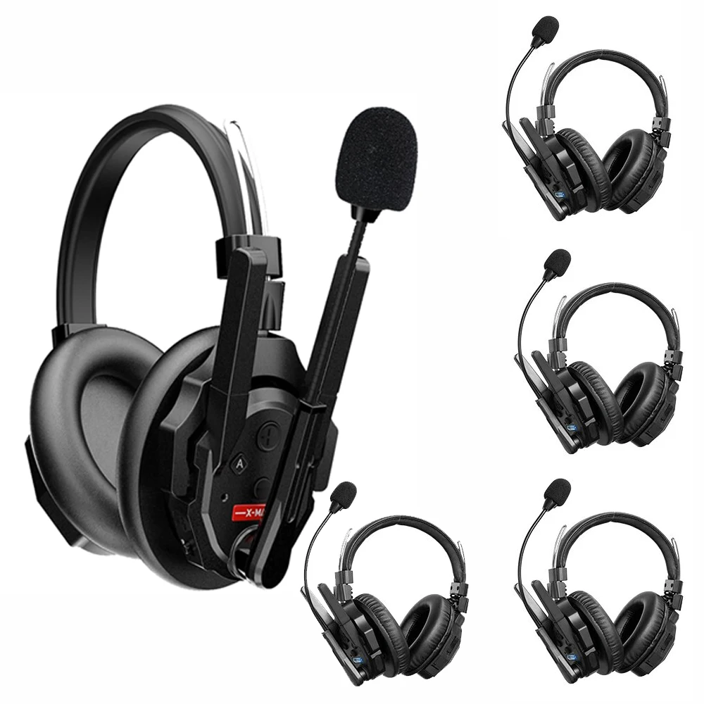 SYNCO Xtalk XMax5 With Dual-ear Design 500m Reliable Transmission Range Dual-microphone Full-Duplex Wireless Intercom System