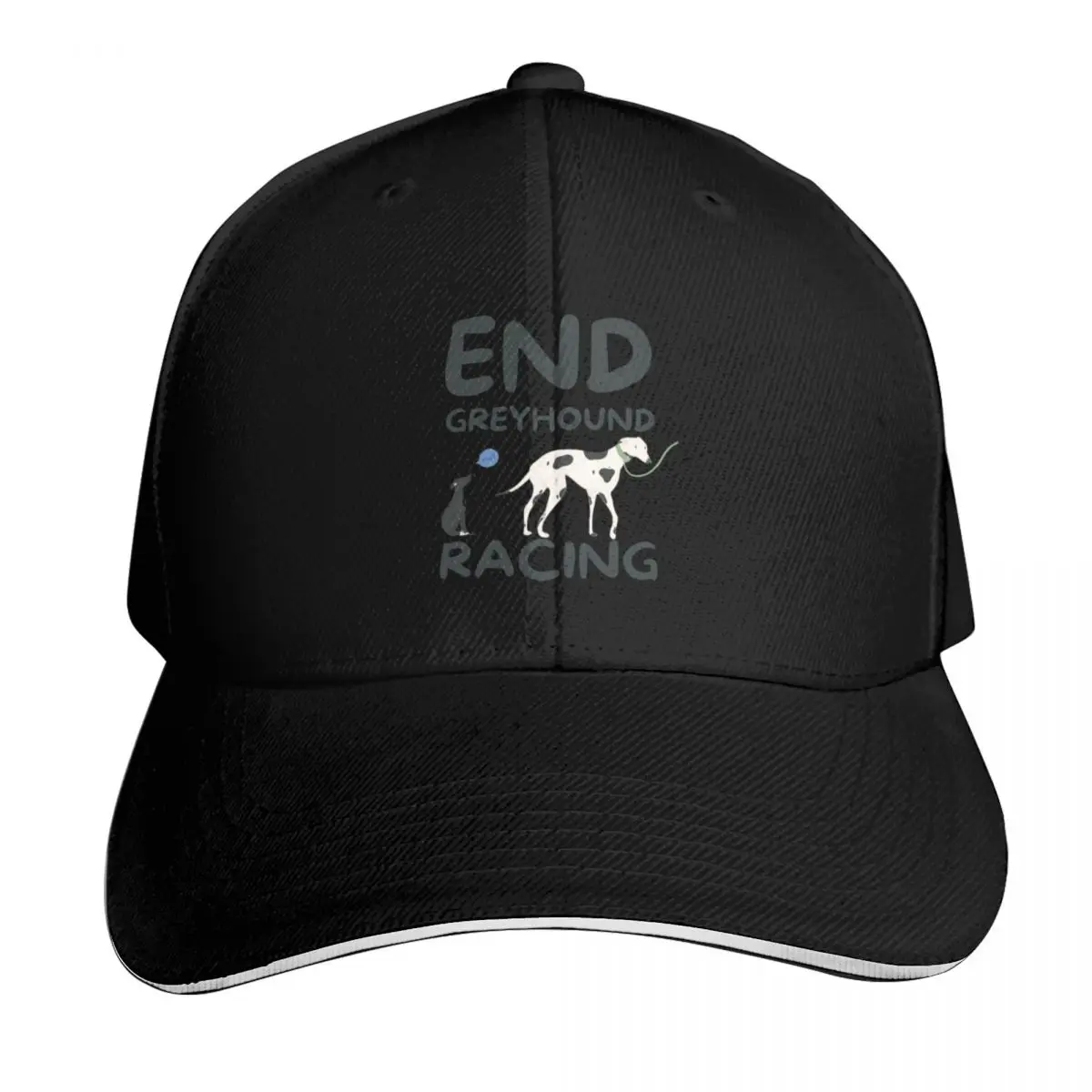 End Greyhound Racing Baseball Cap Breathable Mesh Back Adjustable Buckle Closure Moisture Wicking Quick Dry