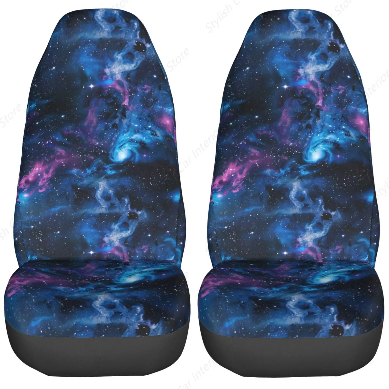 

Набор чехлов на автомобильные синие Galaxy Space Blue, комплект из 2 шт., автомобильные аксессуары для салона автомобиля, защитные чехлы для автомобильных ковриков, универсальные, подходят для большинства автомобильных внедорожников
