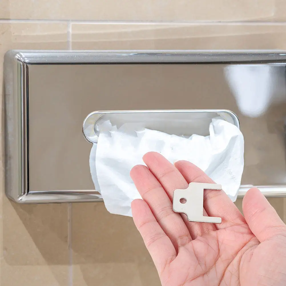 8Pcs Paper Towel Dispenser Key Universal Metal Compact Design for School Public Restroom Tissue Dispenser
