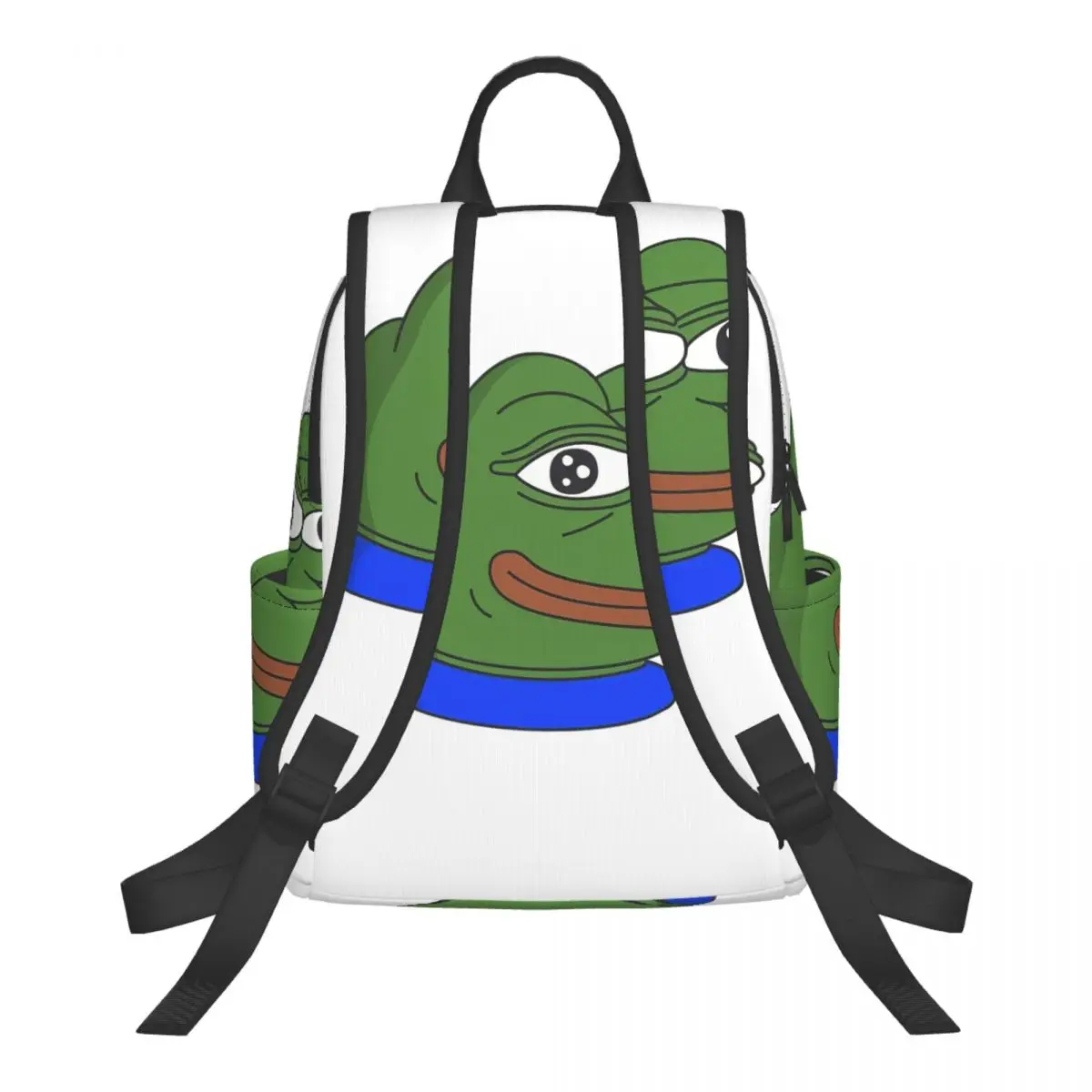 Pepe The Frog Peepo Emote Student Backpack School Bag Hiking Travel Daypack for Boys Girls Bookbag Shoulder Bags