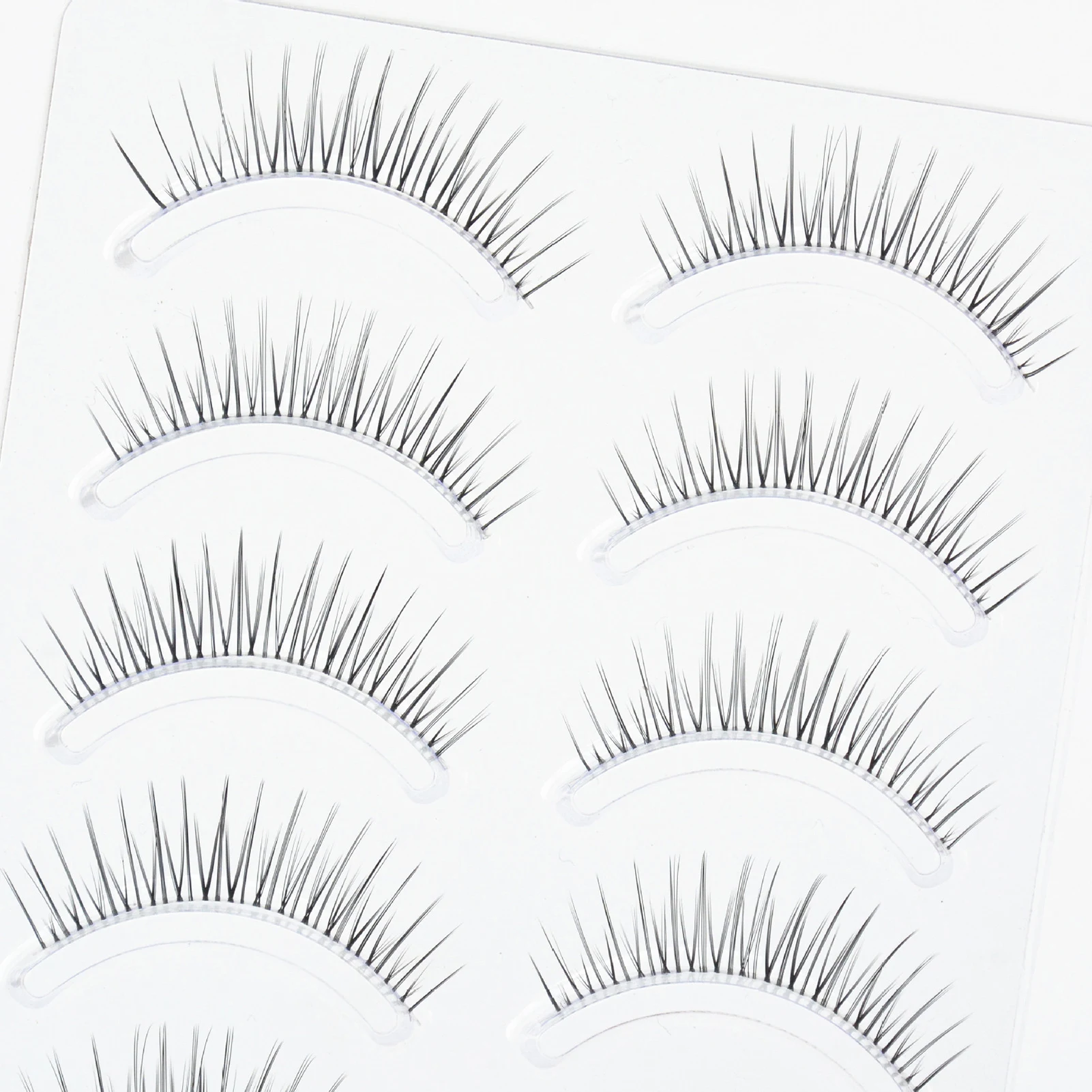 5 Pairs Korean Style Full Strip Natural Wispy False Eyelashes Thick Fake Eyelashes Suit for DIY Cosplay Eye Makeup
