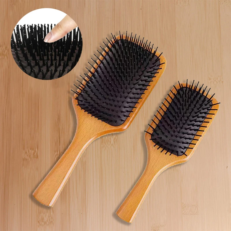 Wooden Airbag Massage Comb Scalp Care Female Curly Hair Household High-grade Anti-static Hair Loss Large Board Air Cushion Comb