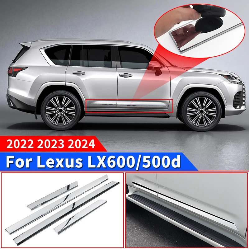 

For Lexus LX600 500d LX 600 2024 2023 2022 Exterior Accessories Upgrade Protection Styling, Car Door Chrome Decoration Strip