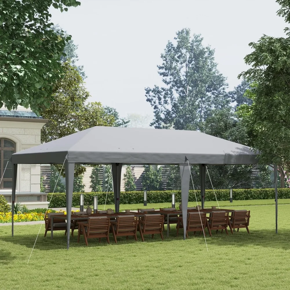 

10' x 20' Pop Up Canopy Tent, Upgraded Heavy Duty Tents for Parties, Outdoor Instant Gazebo Sun Shade Shelter, Customized
