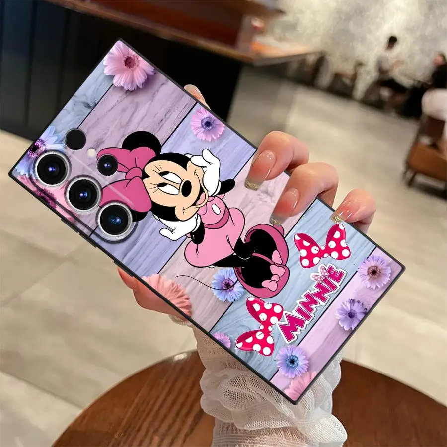 Soft Back Phone Cover Case for Samsung Galaxy S21 S24+ S9 S25+ S22 S20 S23 FE S25 Ultra S24 Plus Disney Minnie