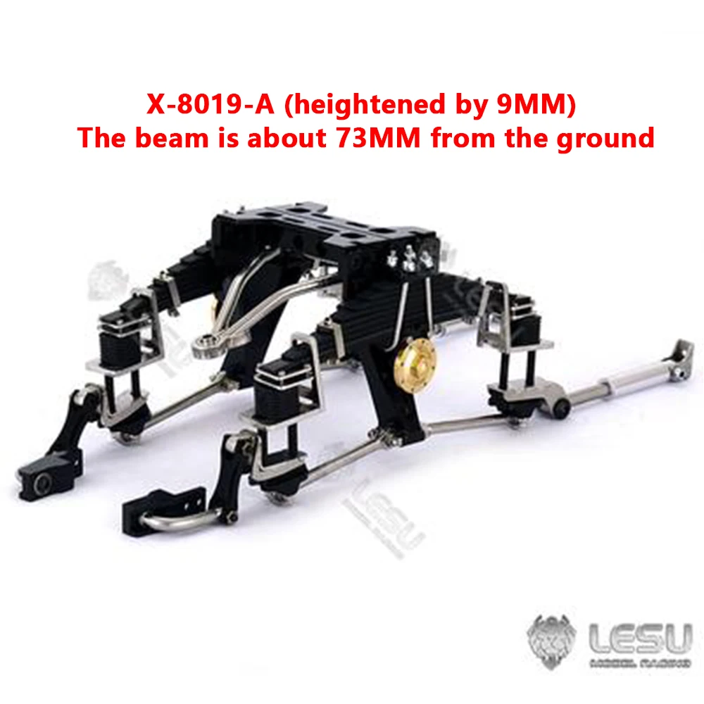 LESU 1/14 Truck Metal Heavy Load Rear Suspension Assembly X-8019 for Tamiya Traction Truck Dump Truck Upgrade Modification Parts
