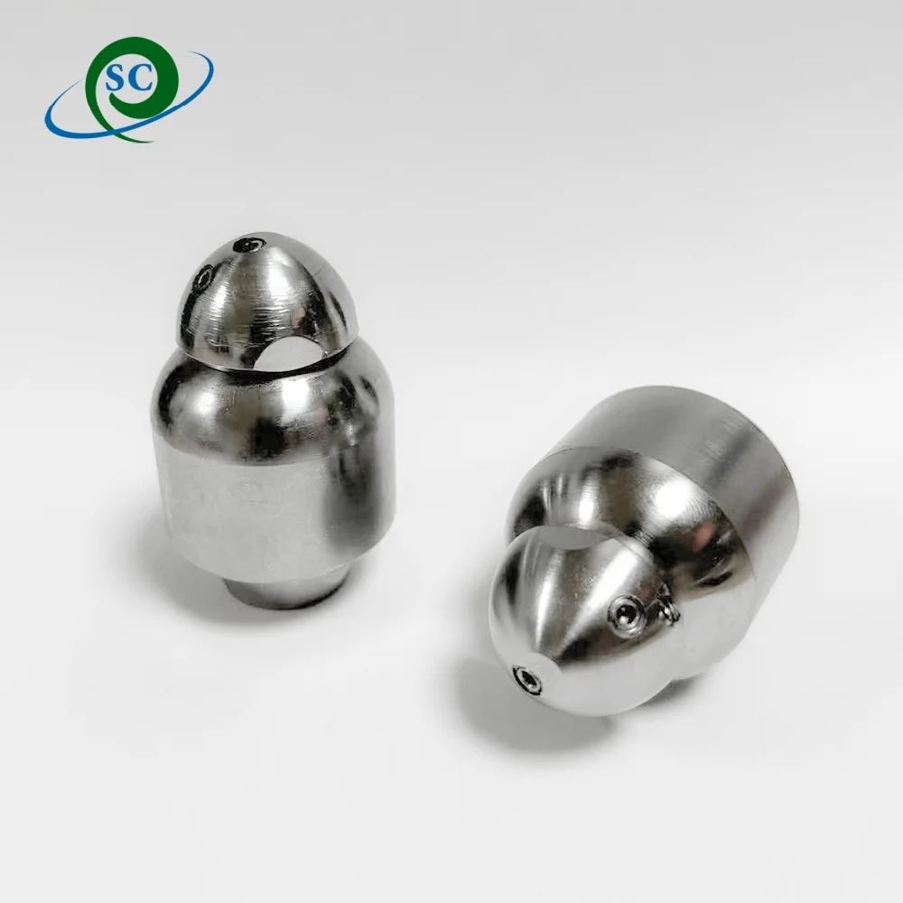 

ss 2inch high pressure sewer rotary nozzle blockage drainage cleaning plate cutting drainage cleaning nozzle toberation