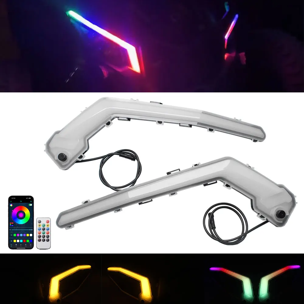 

Светодиодная RGB-фара с функцией ДХО и указателем поворота для Can-Am Maverick X3 Max R 4x4 Turbo XDS XRS 2017-23, аксессуар для UTV