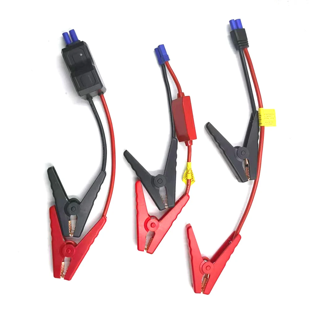 Car Emergency Start Power Supply Intelligent Clip Type 650A Ec5 Connection Cable Battery Clip with Live Wire Clip Power Bank