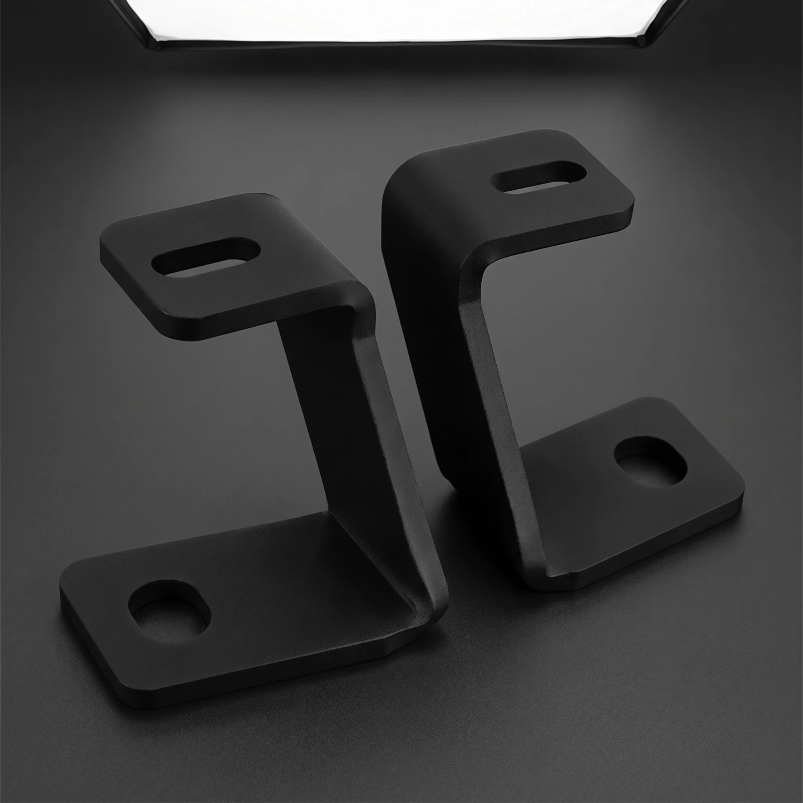 2 Pieces Hood Brackets with Slots Rugged Light Mounting Brackets Hardware Low-Profile for off-Roaders, Night Driving