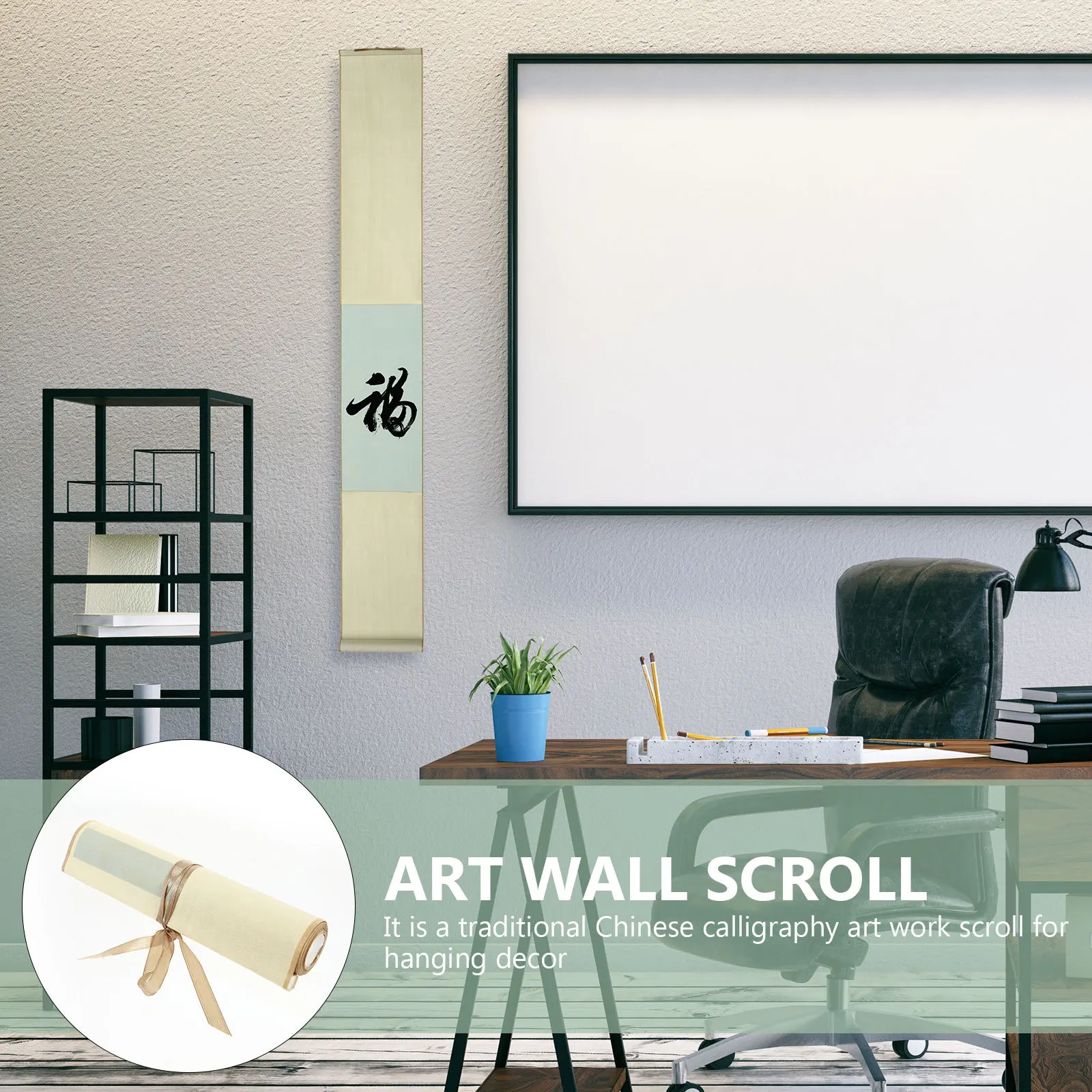 

1Pcs Chinese Xuan Paper Art Wall Scroll Blank Calligraphy Painting Supply Hanging Decor for Sumi Writing Drawing DIY Craft