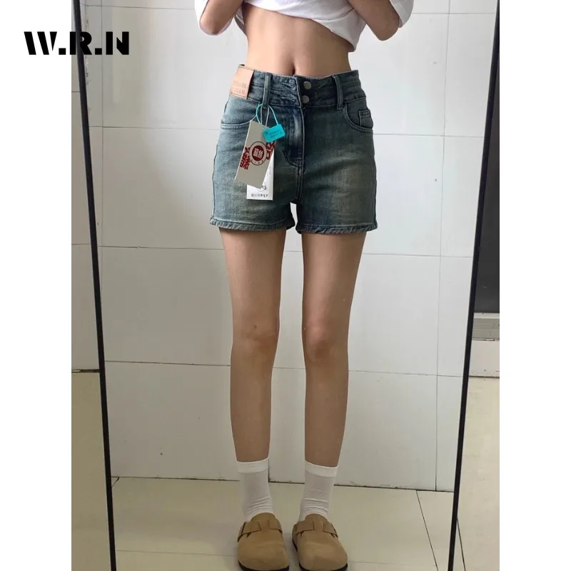 

Women's Fashion Hotsweet Jean Sexy High Waist 2000S Blue Sheath Denim Shorts Harajuku Casual Slim Fit Y2K Street Style Shorts