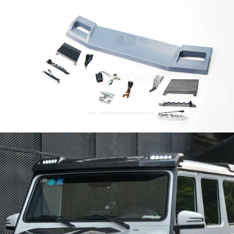 

STLF1990~2018y G Class W463 PU Material 4*4 Style Accessories Car Body Kit Roof Spoiler Led Lights for Mercedes benz G500 G63