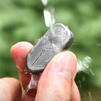 Colorful Titanium Alloy 120DB Training Whistle 3D Double Tube Outdoor Survival EDC Tool Pocket Whistle with Necklace