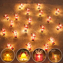 Christmas Santa Claus String Light Garland Xmas Tree Pendant Merry Christmas Decor for Home Noel Navidad Gift 2025 New Year 2026