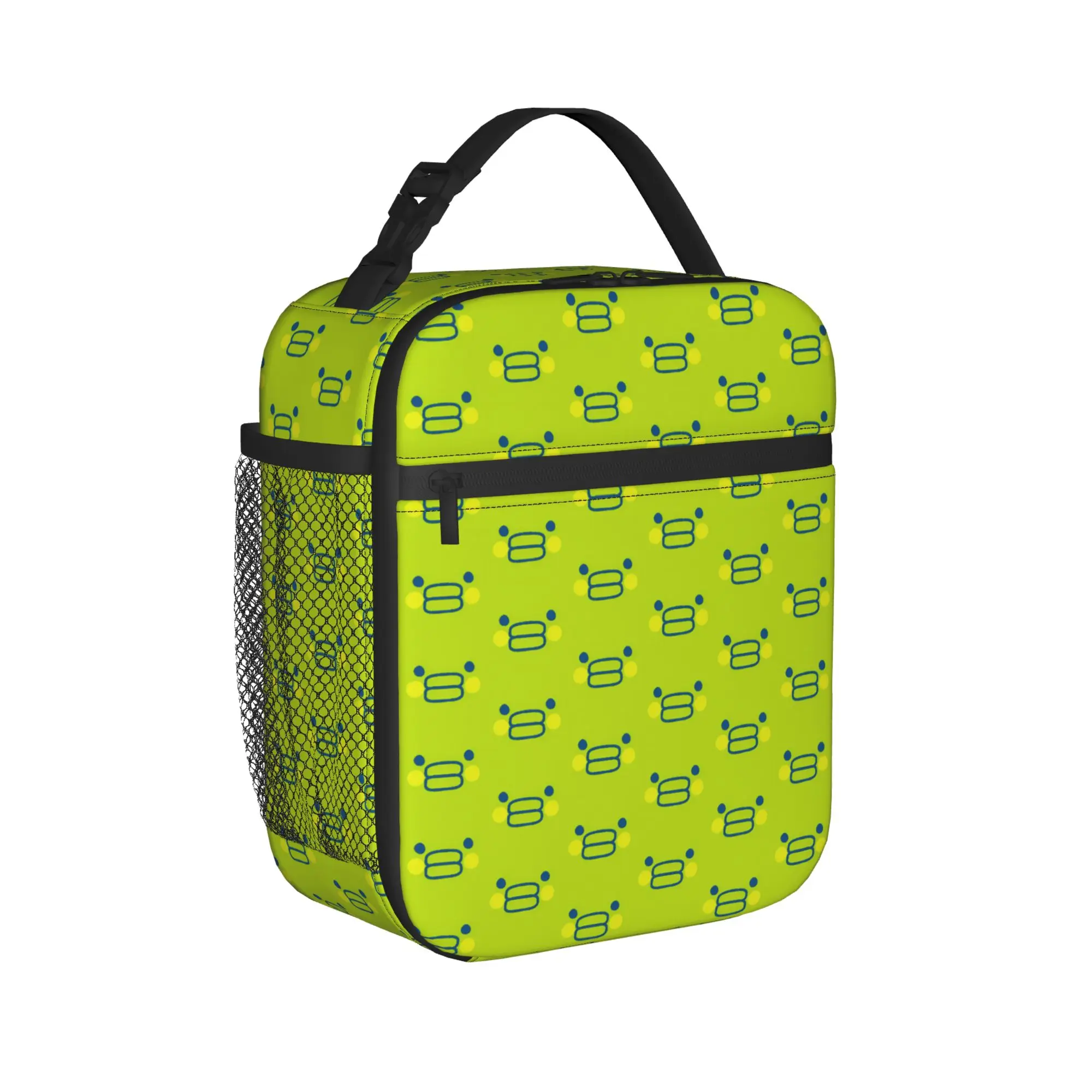 Tamagotchi Lunch Bag  School Lunch Box For Unisex  Retro Print Thermal Lunch Bags Oxford Portable Zipper Cooler Bag
