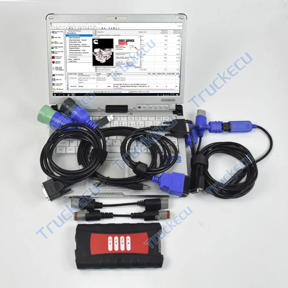 

For Cums INLINE7 Data Link Adapter insite INCAL Data Link Adapter inline 7 Truck diagnostic scanner tool PK inline 6+c2 laptop