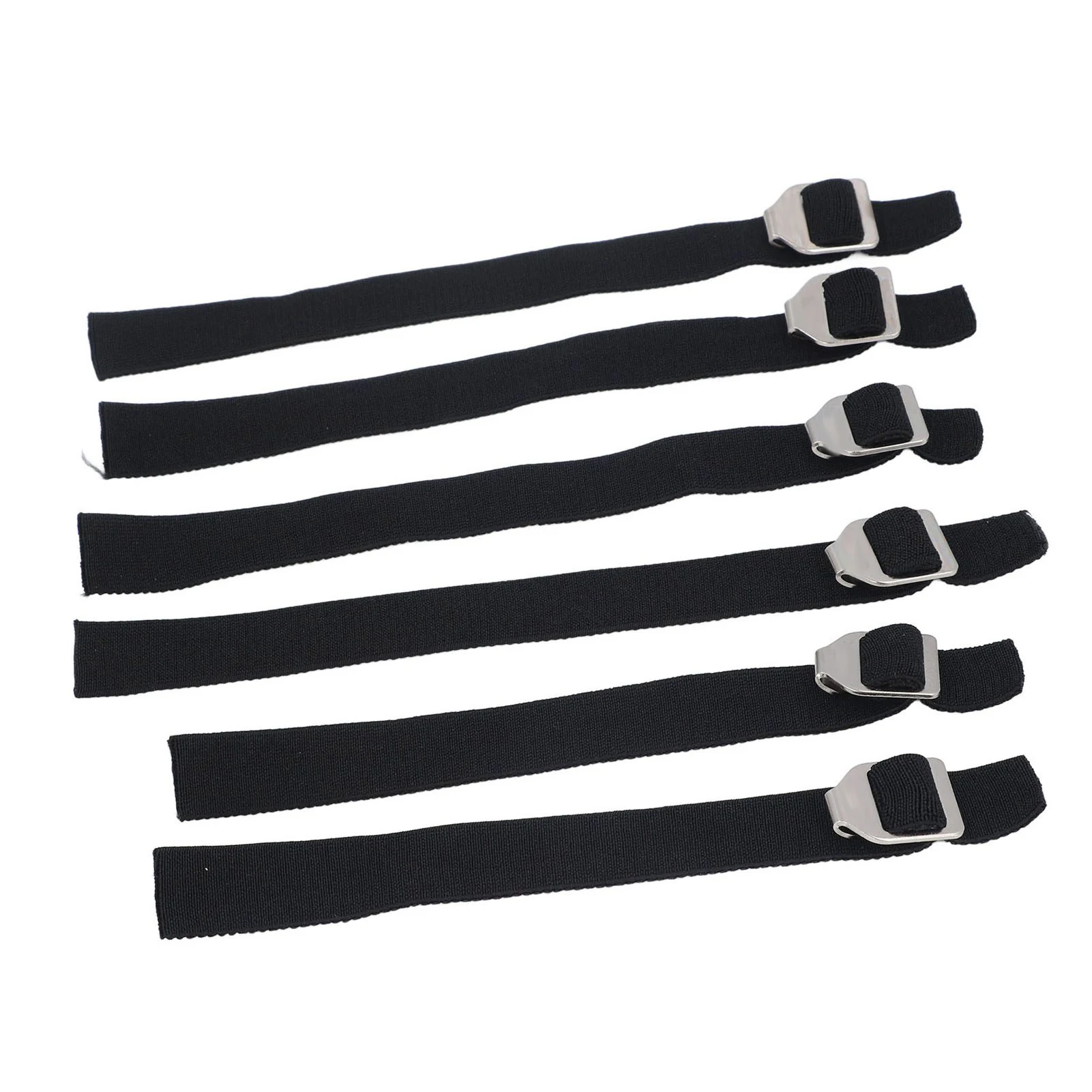 6pcs Catcher Shin Guard Straps Professional Breathable Stretchy Adjustable Baseball Leg Guard Straps with Rustproof Metal Buckle