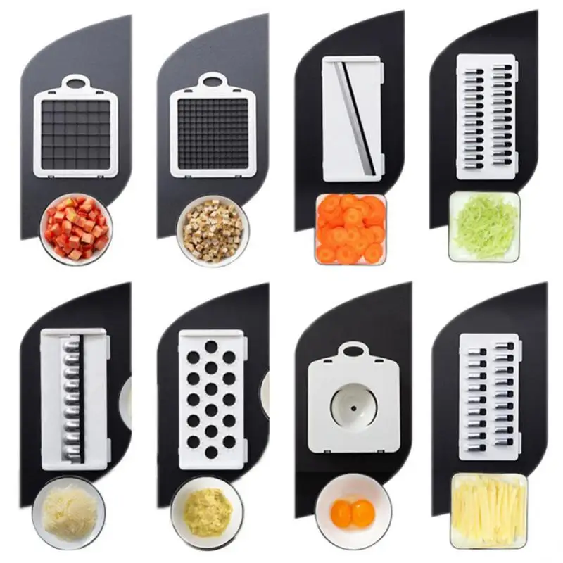 Vegetable Cutter Fruit Slicer Shredders Carrot Grater Chopper 7 In 1 Gadgets Slicer Peeler Drain Basket Kitchen Accessories Tool