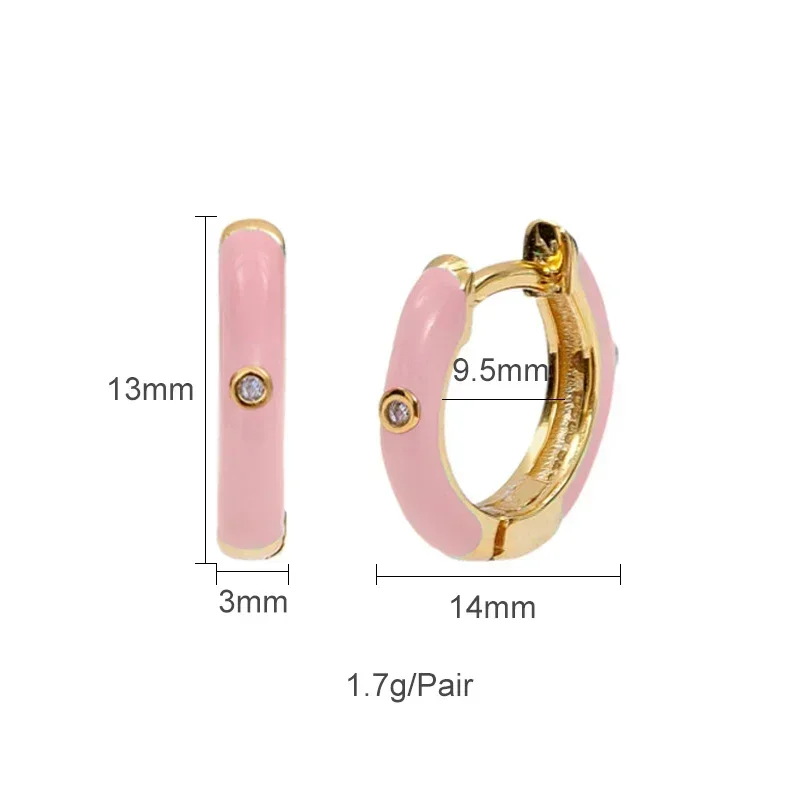 CRMYA Gold Plated Hoop Earrings For Women Color CZ Zircon Dripping Oil Women Hoop Dangle Earrings 2022 Jewelry Wholesale