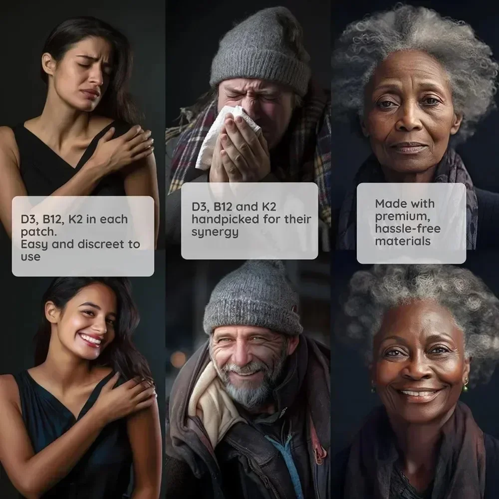 30 Patches Vitamina B-12 com Patches Transdermicos de Ácido Folico