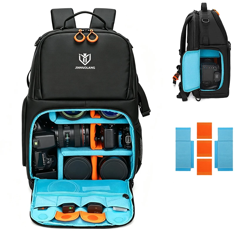 Multi-functional Outdoor Photography Bag, Water-resistant and Wear-resistant Backpack for Two-shoulder Carrying