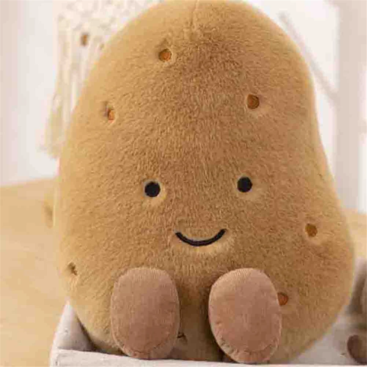 Animal de peluche de patata grande, peluche de patata Kawaii, juguete de almohada de comida suave y suave, lindos juguetes de peluche, regalo A