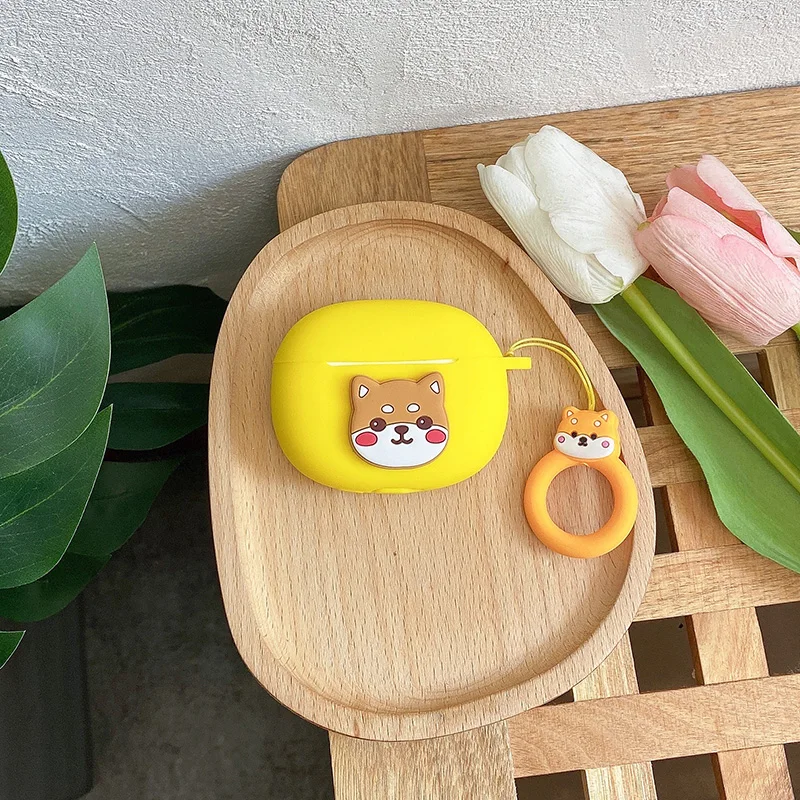 Caso bonito para AirPods Pro 2, 4 caso, desenhos animados adoráveis, flor, fone de ouvido anel, capa de silicone 3, Funda Airpods 2