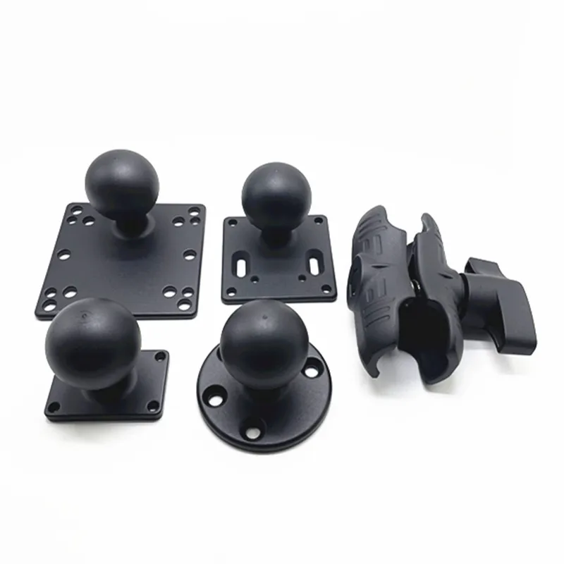 2.25 inch Double Ball Drill-Down Mount with Rectangle Plate with 13cm Short Arm for Heavy Duty Industry for Ram Mounts