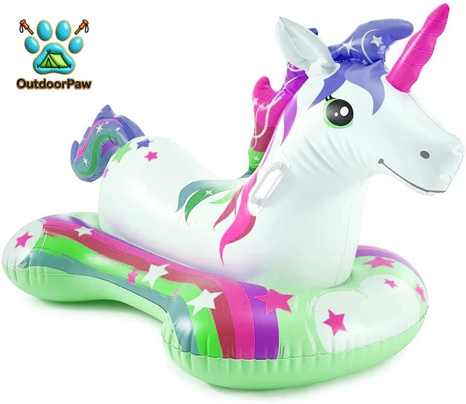 Uni animal cartoon model inflatable PVC/plastic baby swimming ring children's 100kg outdoor water supplies