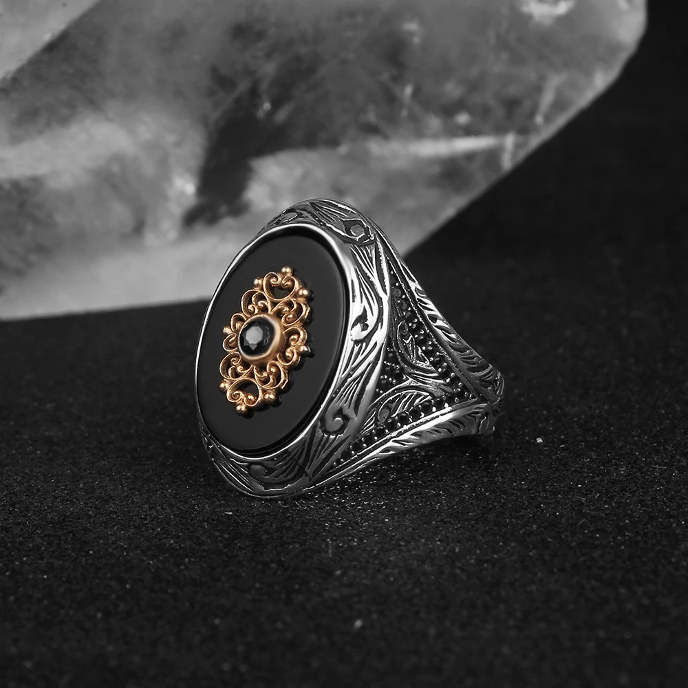 

Onyx Gemstone 925 Sterling Silver Ring