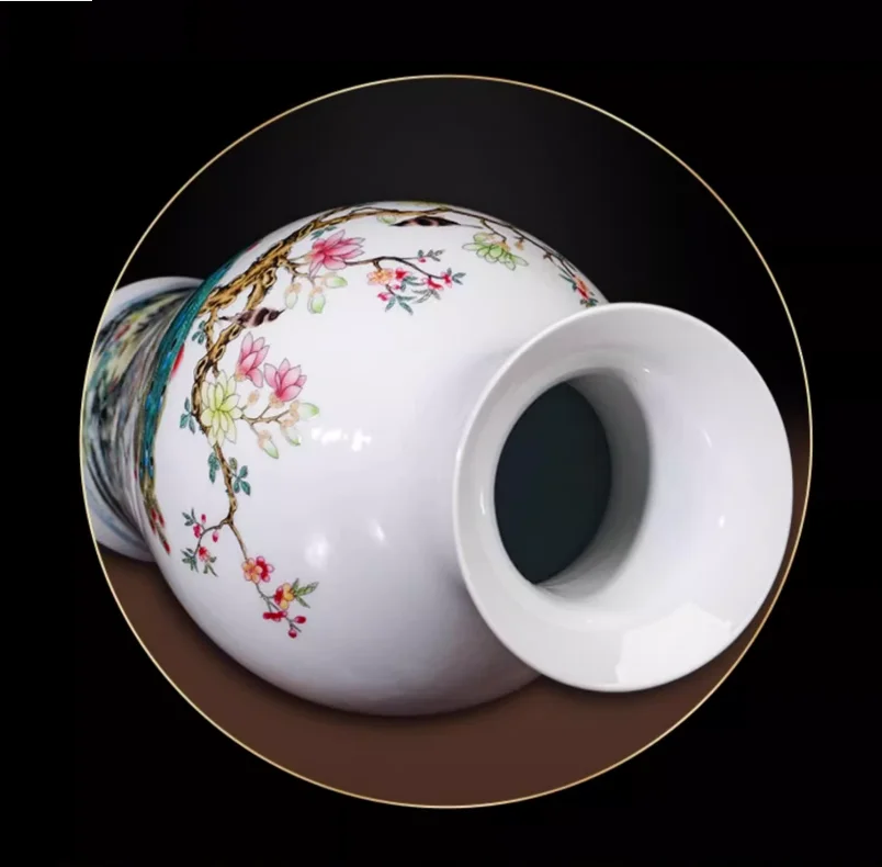 36cm/Chinese Jingdezhen ceramic vase, foyer, living room, TV cabinet decoration, home decor
