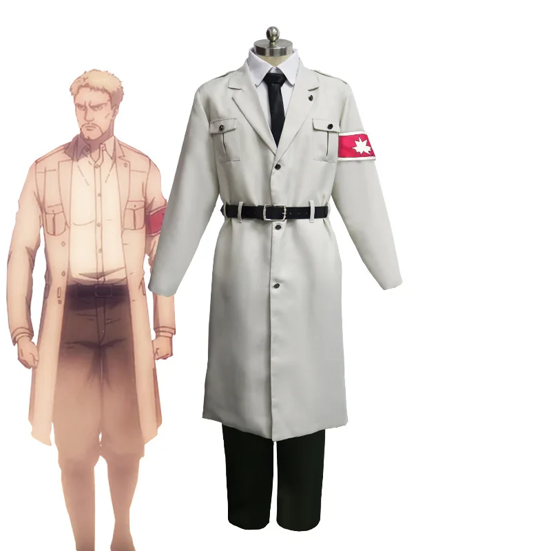 Reiner Braun Cosplay Anime Titan Costume Wig Cosplay Marley Officer Uniform Halloween Clothes