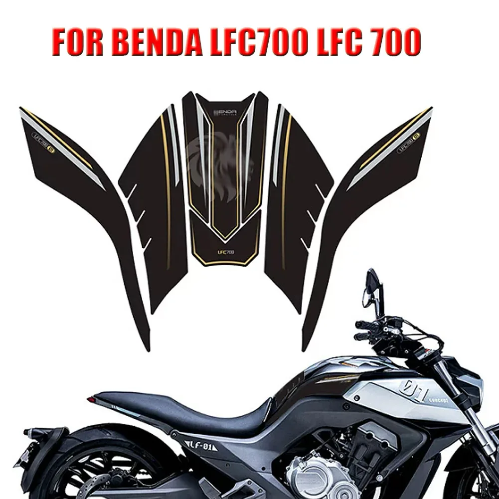 For BENDA LFC700 LFC 700 Motorcycle Side Sticker Fuel Tank Decal Protector Traction Pad Cover Decoration Sets Anti-slip