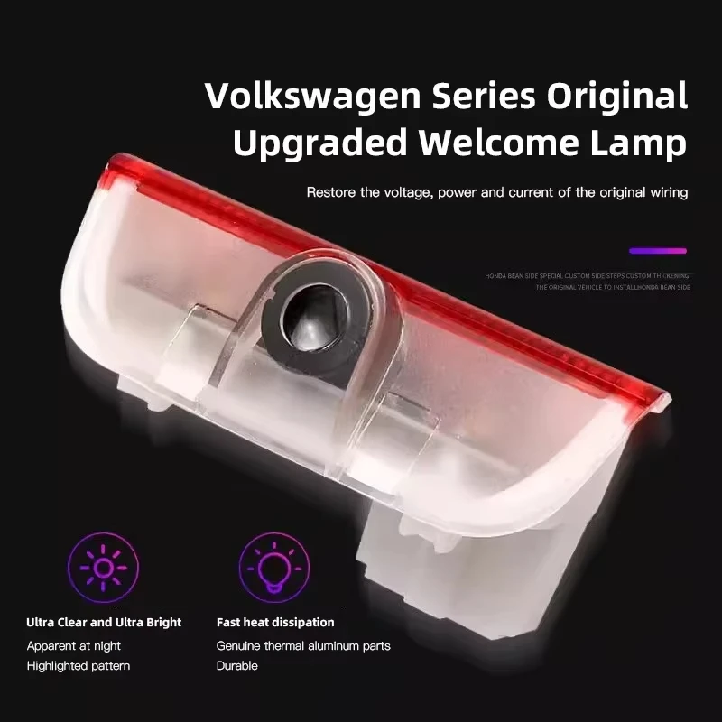 جهاز عرض ليزر شبح الظل LED باب السيارة ترحيب ضوء ل Volkswagen B5 B6 B7 T4 T5 جولف 4 5 6 7 بولو باسات تيجوان جيتا Gol