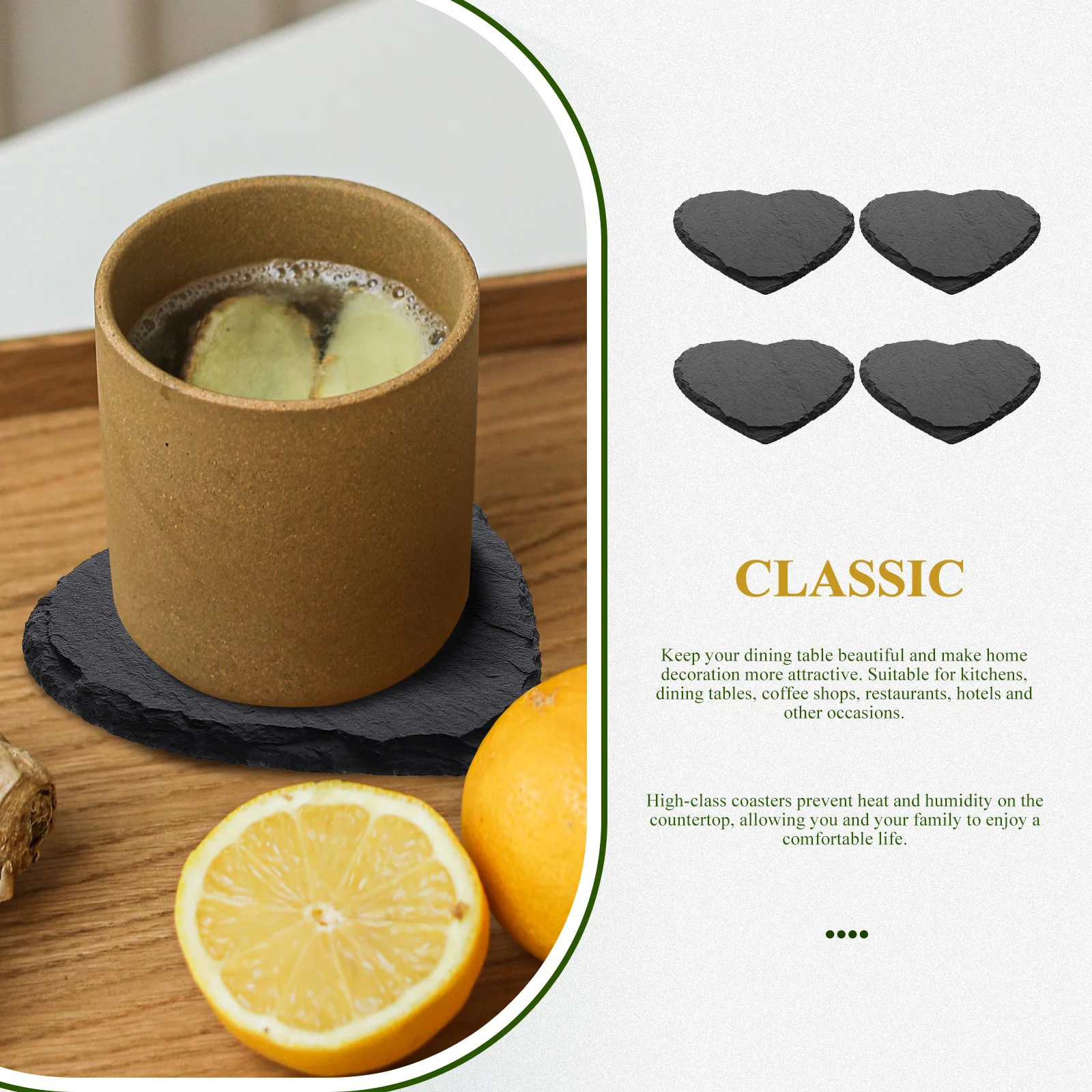 

Creative 4Pcs Coaster for Cups Milk Coffee Mug Anti Skid Wear Resistant Table Decoration Delicate Home Accessory Gift