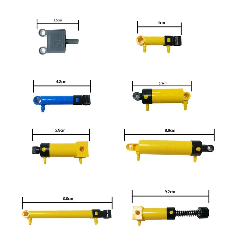 35-Piece Pneumatic Building Block Set MOC Technik Parts Air Pump Piston Compatible for Legoeds Stem Building Blocks Toy