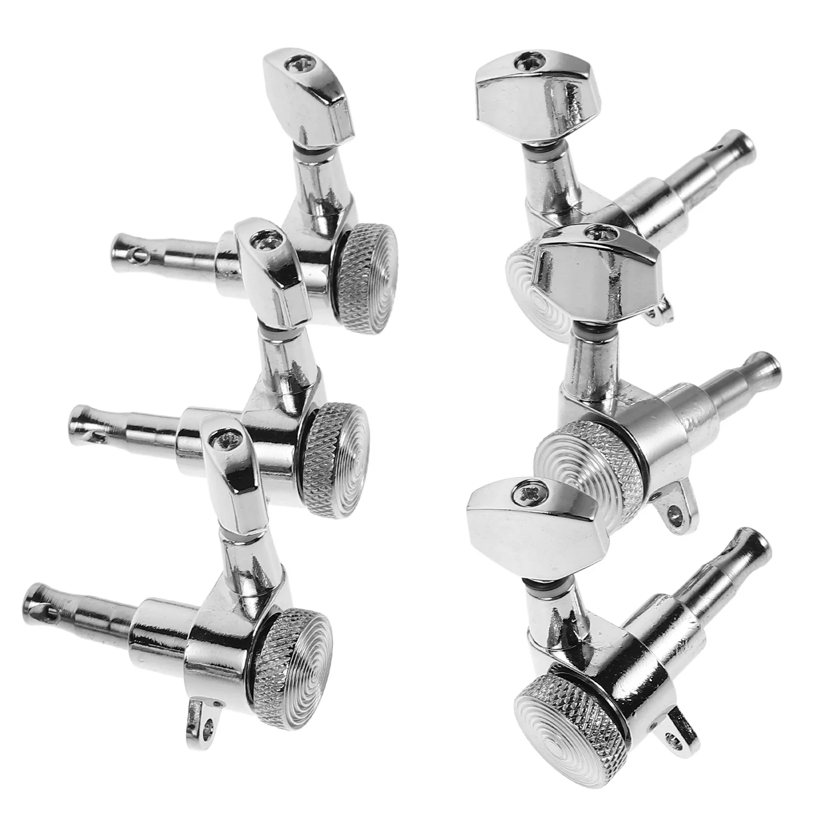 

6pcs Guitar Peg Lock Acoustic Electric Bass Tuning Machine Heads Self-locking Black Buttons Stable Sound Easy Installation