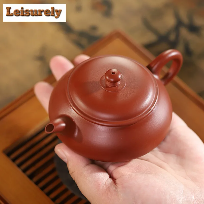 180ml Classic Yixing Purple Clay Teapots Handmade Open Oven Pot Raw Ore Zhu Mud Tea Soaking Kettle With Filter Zisha Tea Set For