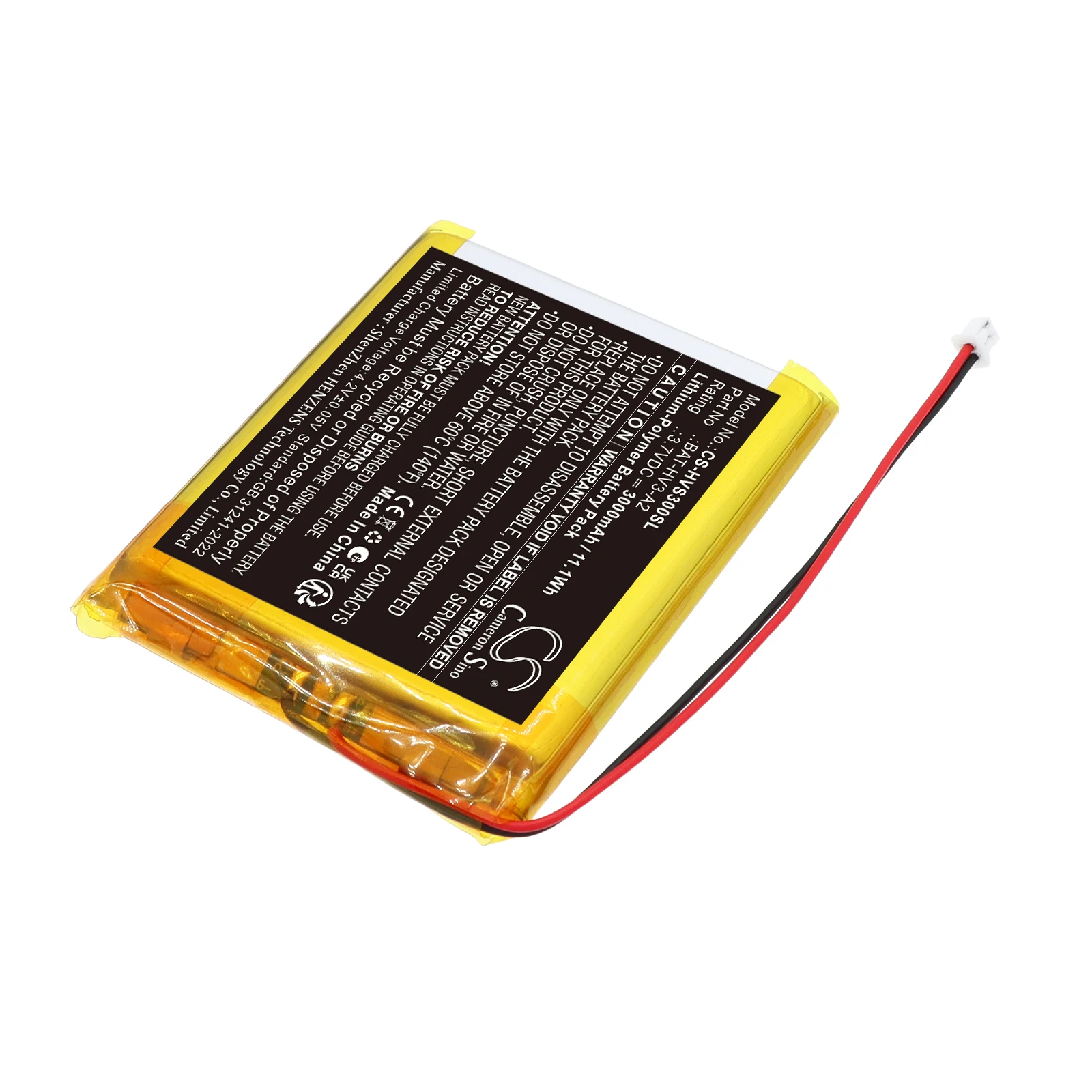 Cameron Sino 3.7V 3000mAh Replacement BabyPhone Battery BAT-HV3-A2 for HeimVision Soothe 3 baby monitor  +TOOL