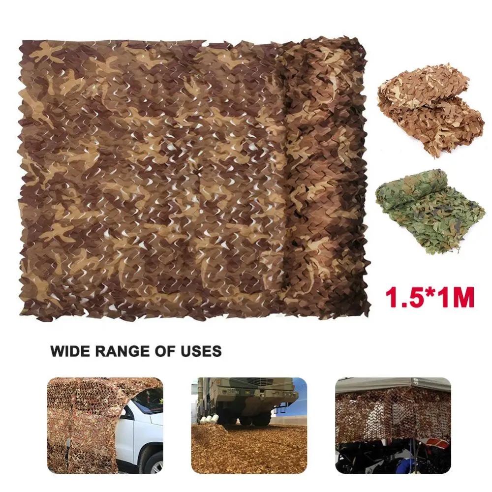 1x1.5m Military Army Camping Hunting Woodland Camouflage Netting Sun Shelter Маскировочная Сеть